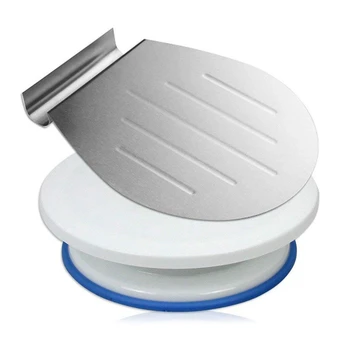 

Transfer Cake Tray Scoop Cake Moving Plate Bread Pizza Blade Shovel Bakeware Pastry Scraper with a Cake Turntable