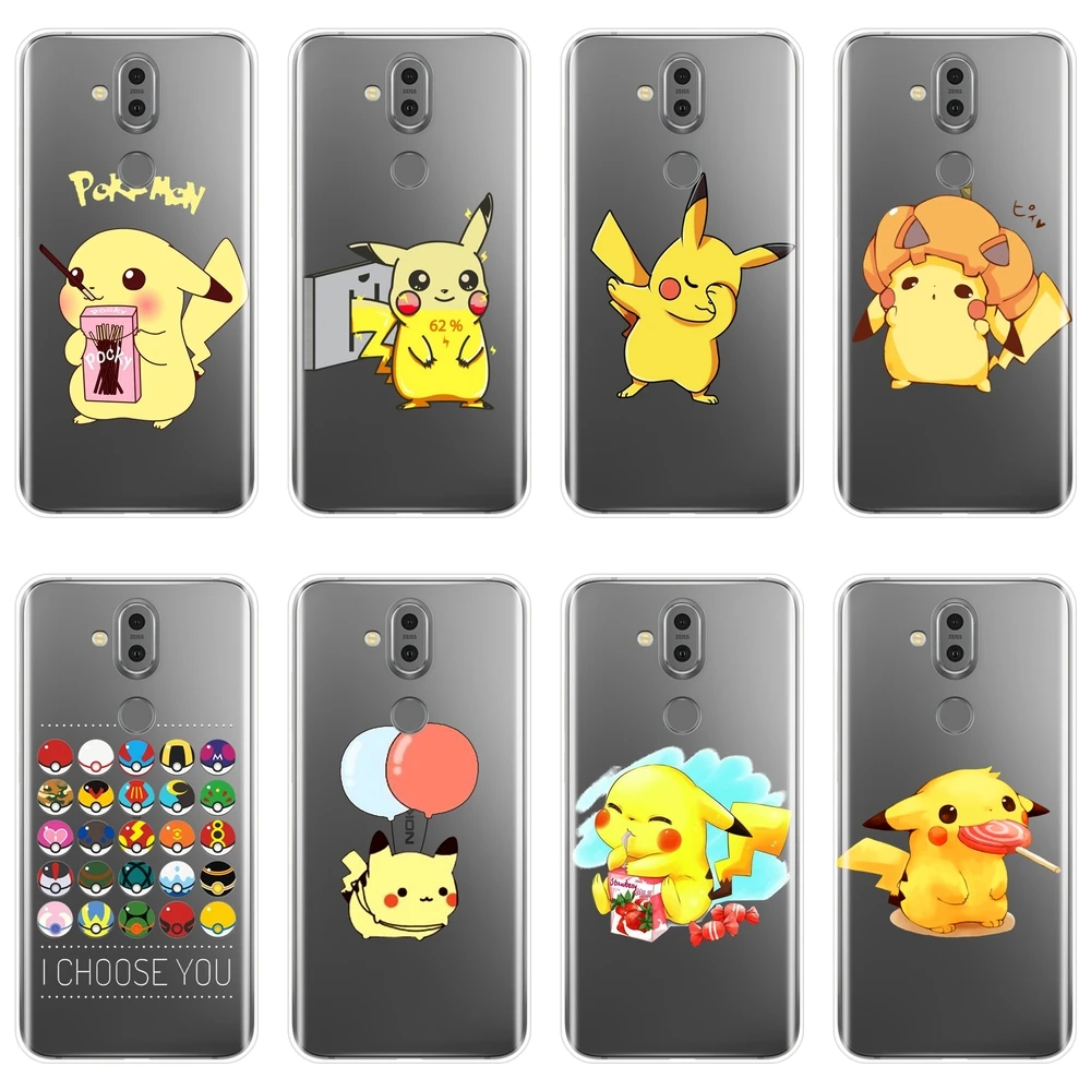 

For Nokia 7.1 6.1 5.1 3.1 2.1 Plus Phone Case Silicone Pokemon Pikachu Kawaii Soft Back Cover For Nokia 7.1 6.1 5.1 3.1 2.1 Case