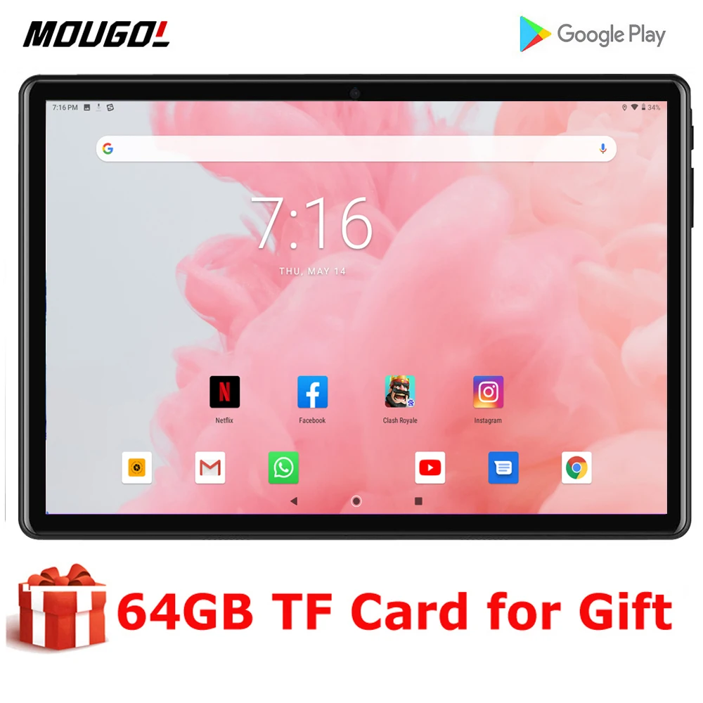 2020 New 10 inch Tablet Android 9.0 Quad Core 4GB 64GB Dual Camera 5.0MP SIM Tablet Pc WiFi Bluetooth 4G LTE Phone Tablets|Tablets| – AliExpress