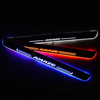 

LED Door Sill Streamed Lights Pathway Dynamic For Honda AMAZE Scuff Plate Acrylic Door Sills Car Exterior Parts Accessories