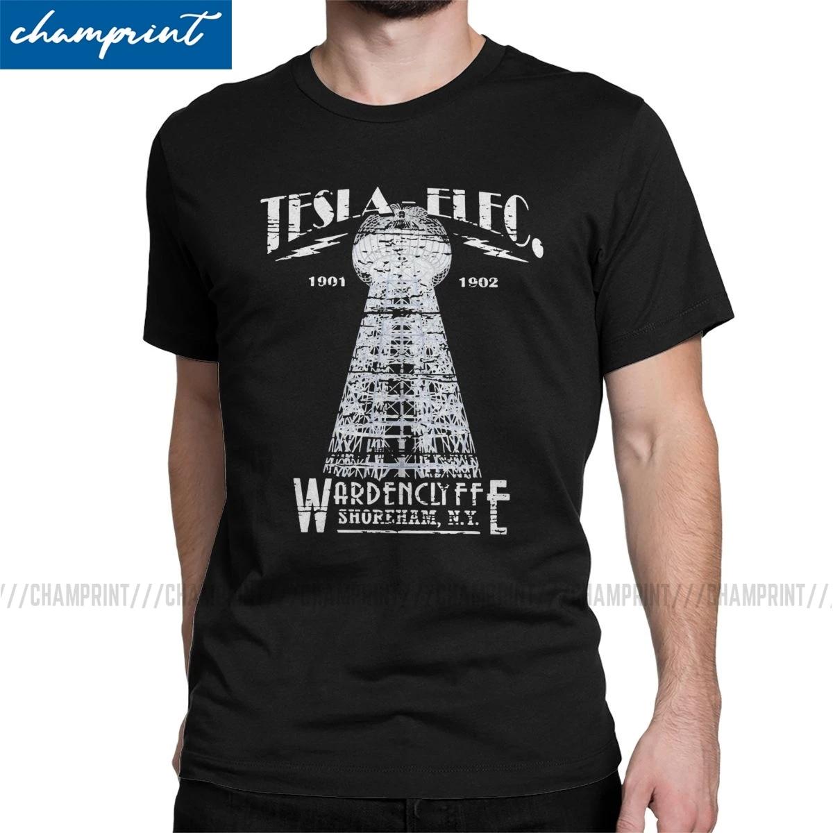 Tesla Tower Wardenclyffe выветриваемые футболки для мужчин Nikola Electric Energy Geek футболка Nerd