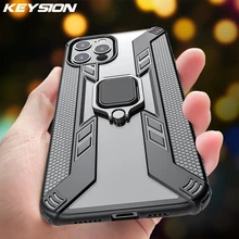 KEYSION clair antichoc étui pour iPhone 12 Pro Max Transparent Silicone anneau téléphone couverture arrière pour iPhone 12 12 Mini 2020 i12