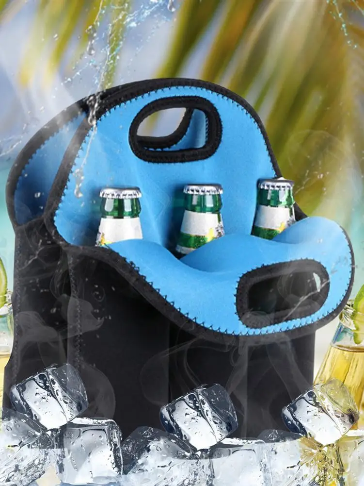 1*Wine Bottle Bag 6 bottles Drinking Beer Insulated Neoprene Tote Carrier Cooler Case Keep its contents cool, insulated and dry