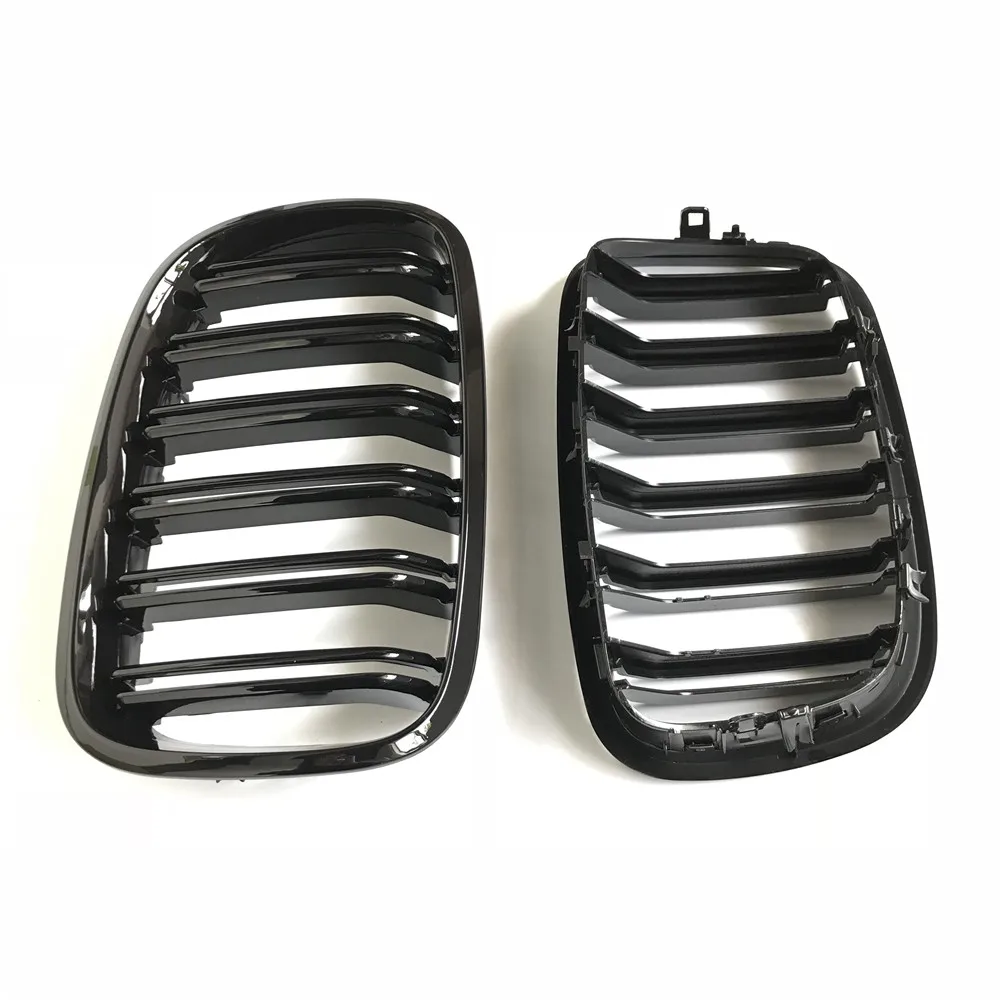 Пара 2007-2013X5 e70, X6 e71 M Цвет 2 линии планка решетка для почек Передняя решетка для e70 e71 Автомобильная сетка-занавес грили высокое качество