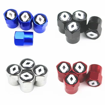 

New 4PCS Auto Wheel Tire Valve Stem Caps Cover For Renault Megane 2 Duster Logan Captur Clio Laguna 3 Fluence Car accessories