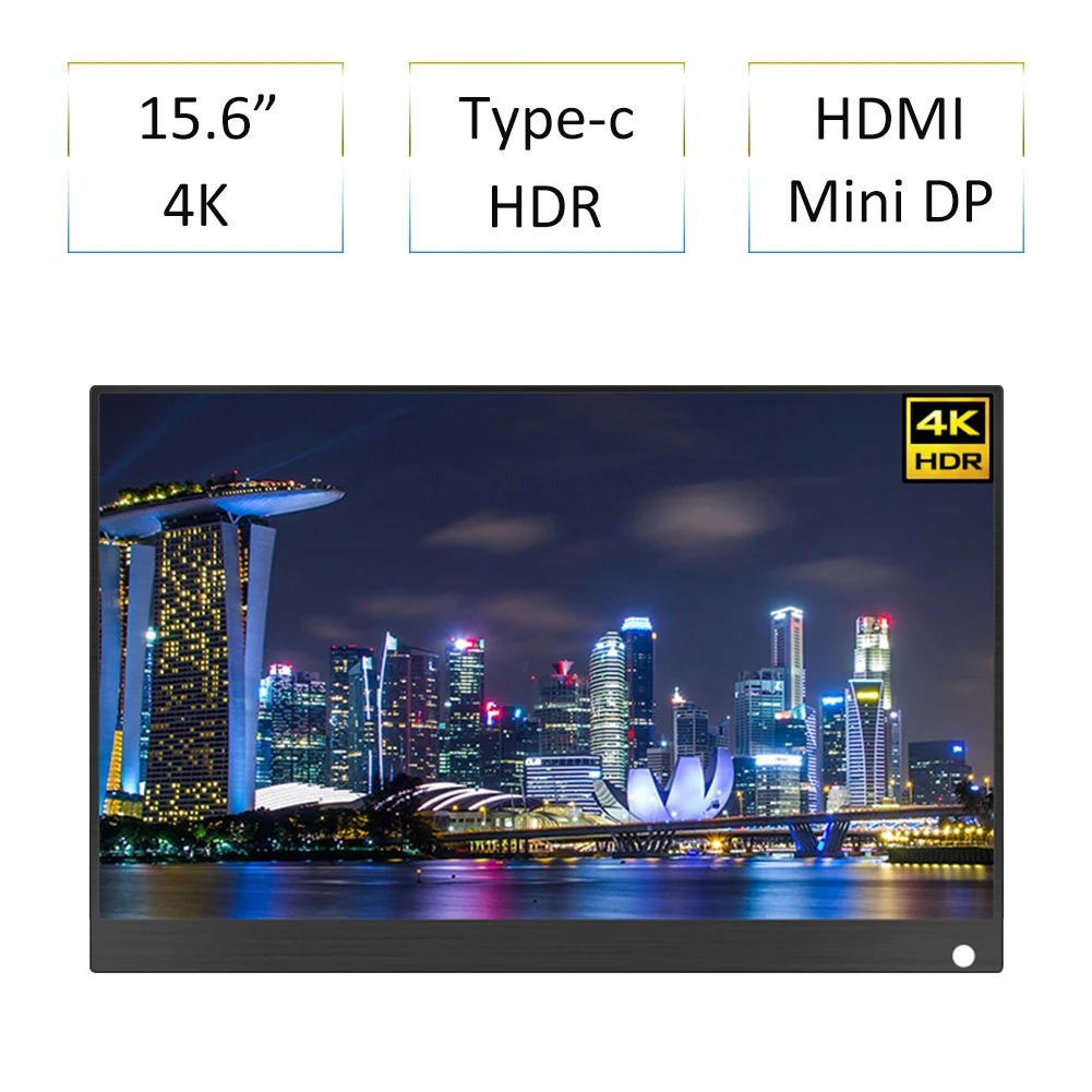 15,6 дюймов 4K HDMI mini DP портативный монитор для ПК ноутбука NUC UHD игровой ips экран для PS4 XBOXONE NS переключатель с HDR динамиком