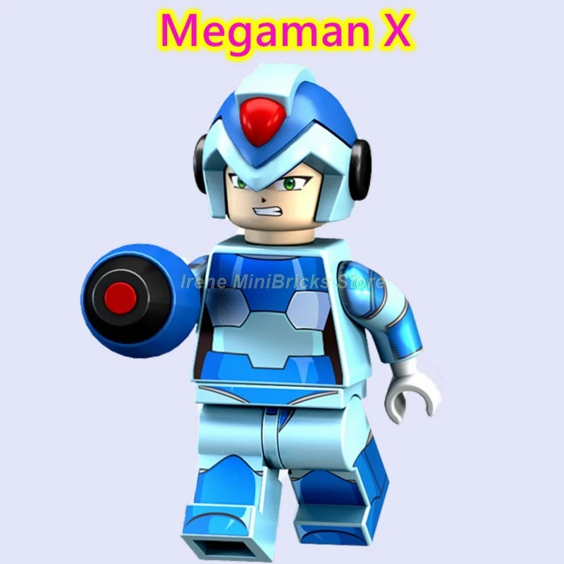 Игра мультфильм аниме милый Rockman Mega Man фигурки Хоббита подарок на день рождения строительные блоки кирпичи игрушки для детей Детские образования - Цвет: Белый