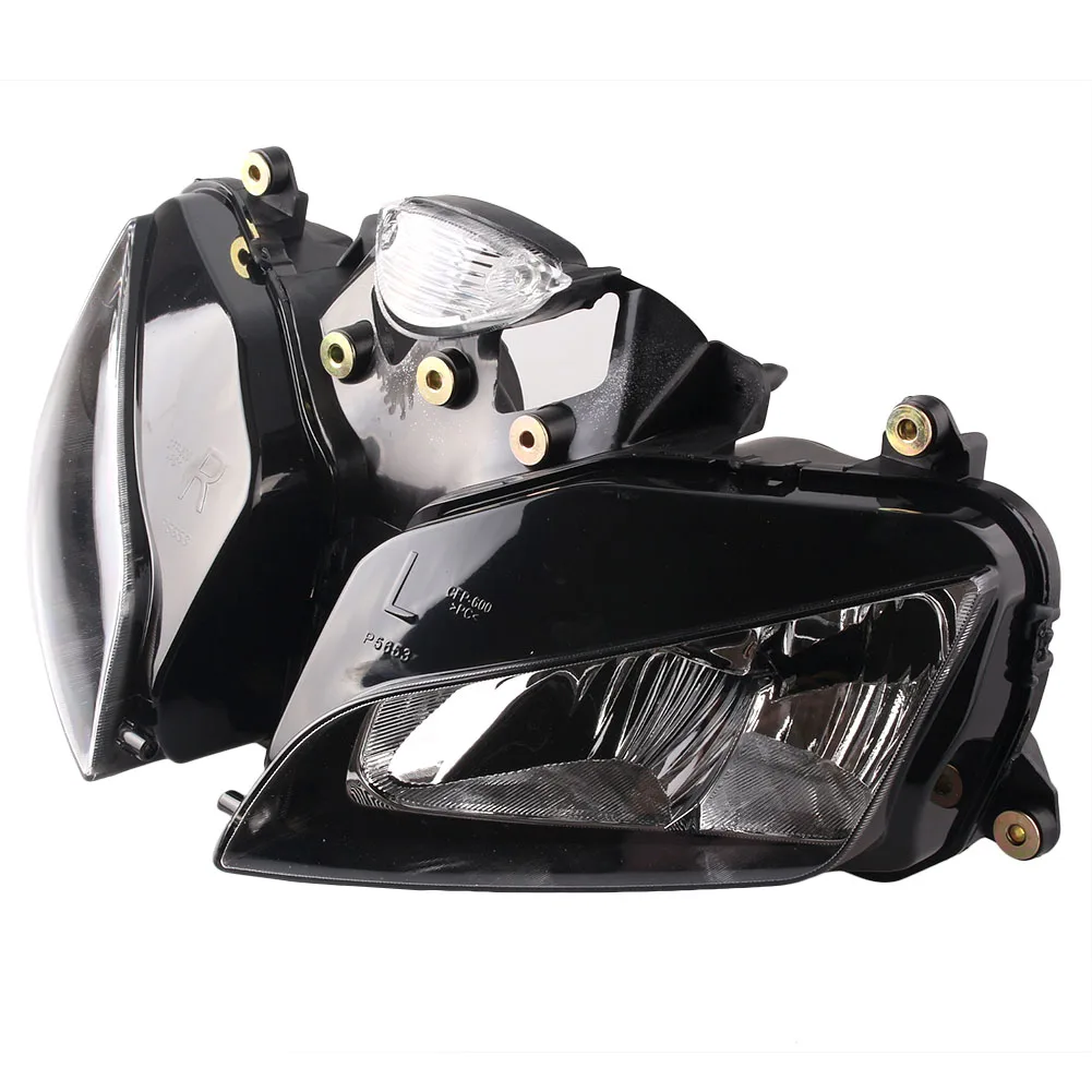 Мотоциклетные фары лампы для CBR600RR 03-06/2003 2004 2005 2006 CBR 600RR, лицевая сторона черного цвета для ванной комнаты светодиодное освещение, Китай(материк) Мотор Запчасти