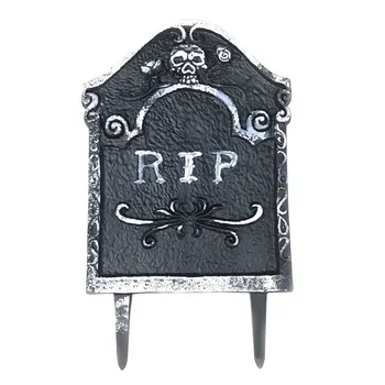 

3pcs Halloween Decoration Weatherproof Signs Yard Stakes Large Lawn Garden Tombstone Scene Props Random Color Scary Spooky