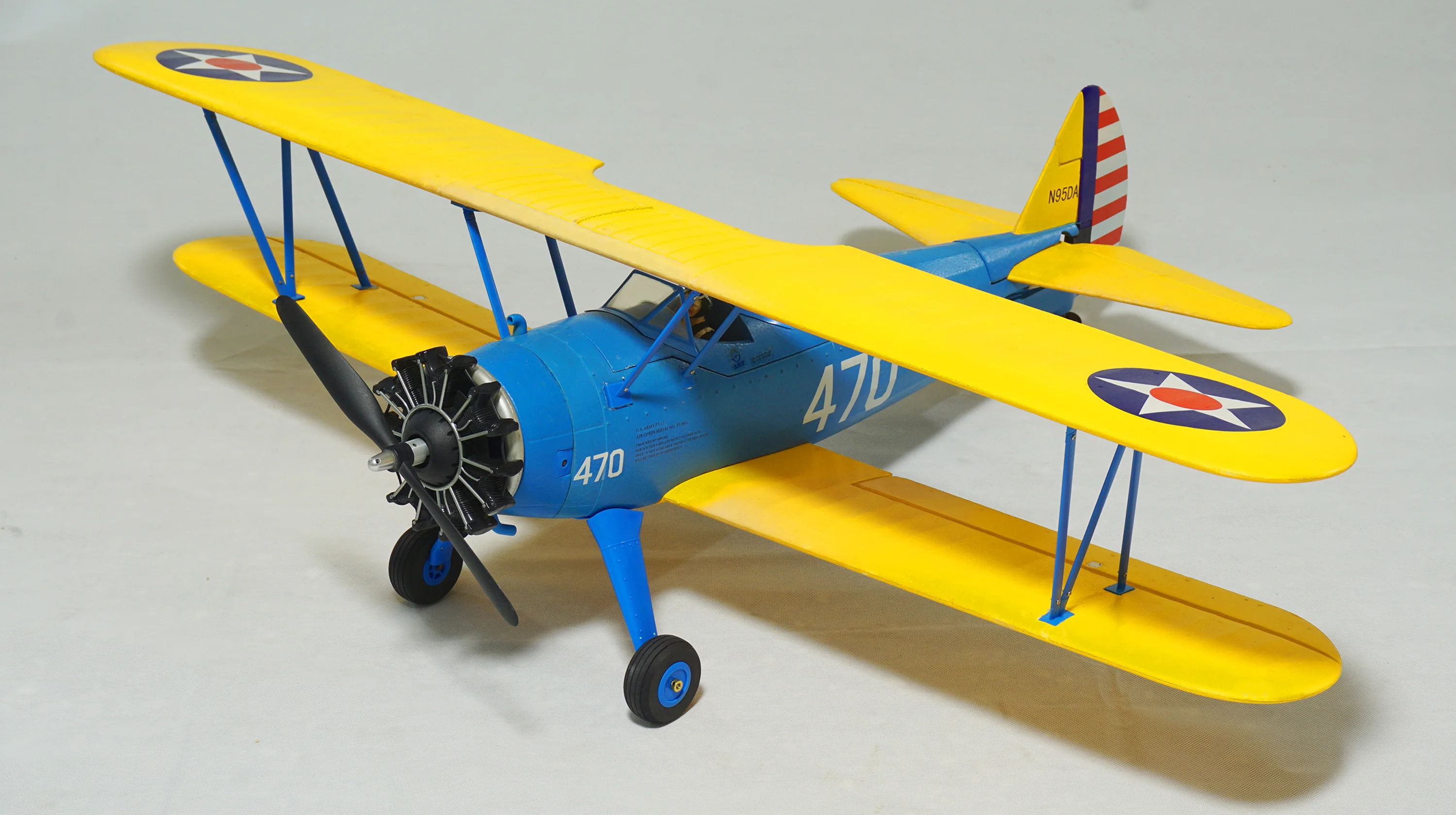 Новый супер детализированный 4 CH 2 GHz Stearman PT 17 RC Bi Plane PNP и комплект PT17 pt17|rc airplane pnp|rc