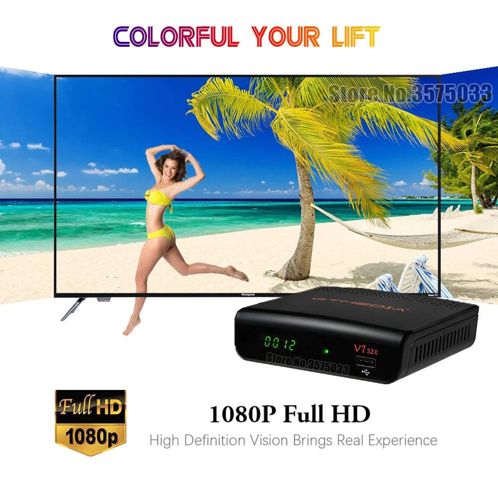 Высокое качество Gtmedia V7 S2X обновлен V7S HD спутниковый декодер Поддержка DVB 1080P USB Wi Fi