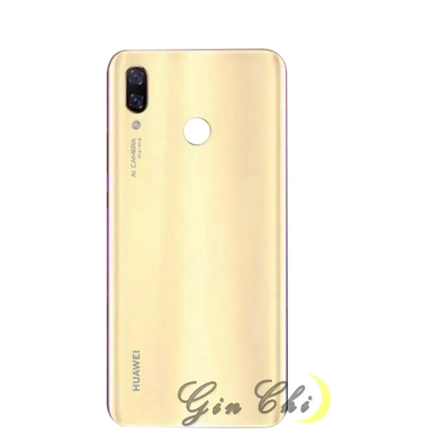 Huawei nova 3 Крышка батарейного отсека с камерой lensHousing задняя крышка для huawei nova 3 заменена huawei nova 3 Стеклянная Крышка батарейного отсека Дверь смартфон задняя крышка - Цвет: yellow with lens