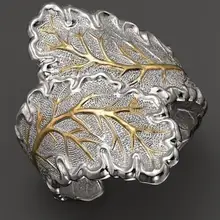Винтажное Ретро двухцветное Дерево жизни уникальное серебряное кольцо модный бренд CHARLINLIOL женские ювелирные изделия