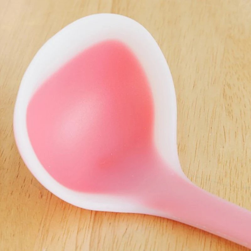 Long Handle Silicone Soup Spoon Heat Resistant Porridge Spoon Rice Ladles Cooking Tools Nonstick Kitchen Dinner Supplies