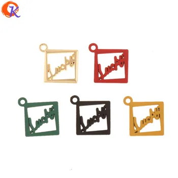 

Cordial Design 100Pcs 16*16MM Jewelry Accessories/Hand Made/Earrings Connectors/Square Shape/DIY Making/Earring Findings/Charms