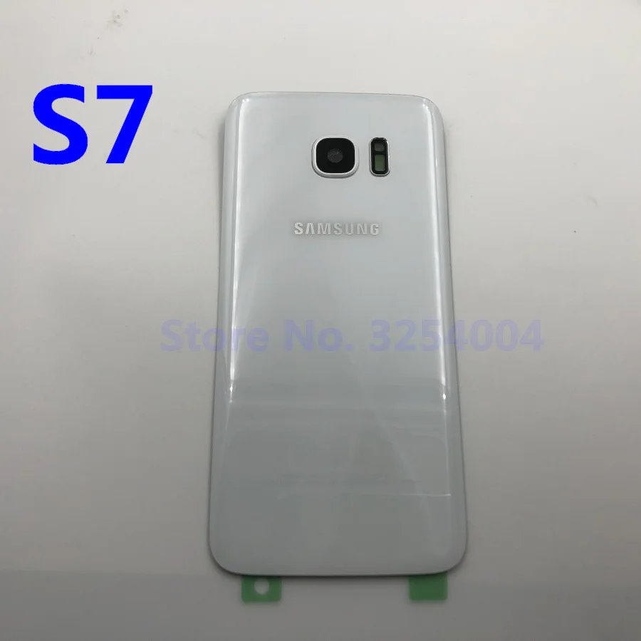 Для samsung Galaxy S7 Edge G935 S7 G930 задняя крышка батарейного отсека Корпус Замена запчастей+ Ушная камера стеклянная рамка объектива