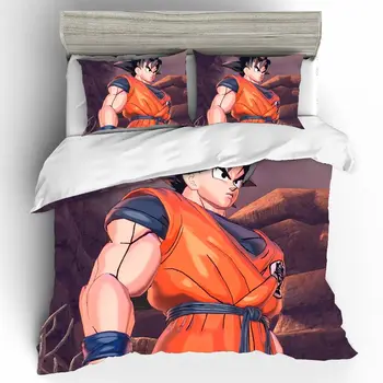 

Ropa De Cama Sabanas Dragon Ball Bedding Sets Home Textiles Bed Linen Anime Cotton Queen King Size Bedding Set Bed Linen Luxury