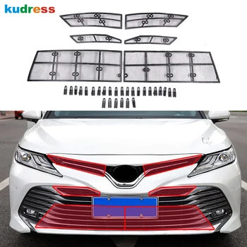 

For Toyota camry 2018 2019 2020 Plastic Car Front Grille Trim Strips Cover Anti-mosquito Protector Stickers accessories