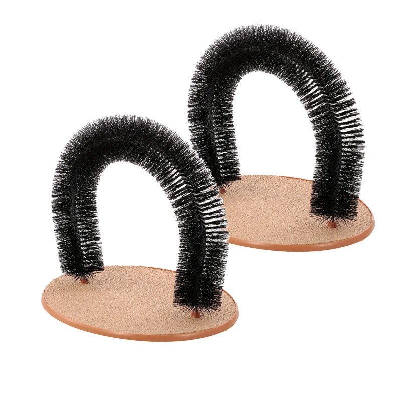 2 PCS Арочные Игрушки Для Кошачьих волос, арочная щетка, самостоятельный Мешочек С Кошачьей Мятой, массажер для ухода за шерстью, щетка для кошачьих волос, предотвращающая осыпание шариков, туннели для кошек - Цвет: 2 PCS