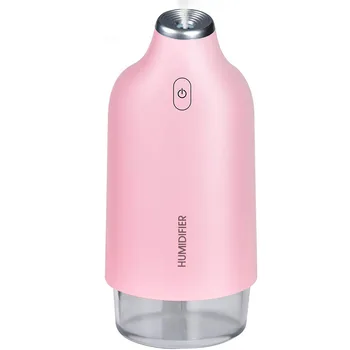 

270Ml Small Elephant Portable Mini Humidifier, with Night Light, for Car Travel, Home Bedroom Office Desktop (Pink)