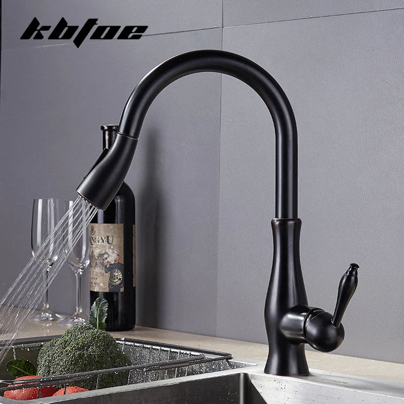 

Kitchen Hot Cold Water Mixer Taps Pull Out Sink Faucets 360°Rotatable Kitchen Wash Vegetable Faucet Single Handle