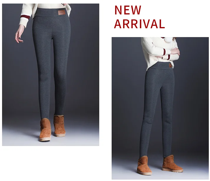 Warm Winter Leggings for Women High Waist Black Thick Velvet Wool Fleece Lift Buttock Pencil Pants Ladies Plus Size Trousers 6xl
