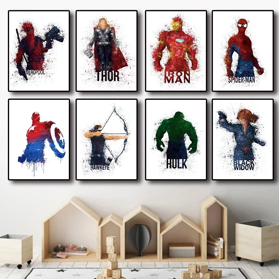 DIY Peinture en chiffres Cadeau de décoration d'image d'art abstrait de  héros de Avengers peinture par numeros adulte Convient pour la décoration  de salon pour enfants, é40x60cm(Pas de cadre) : : Jeux