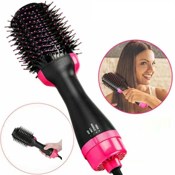 

Multifunctional 3-In-1 Hot Air Comb Volumizer Blow Straightener Curler Professional Curling Hair Styler Comb Straightener Gift