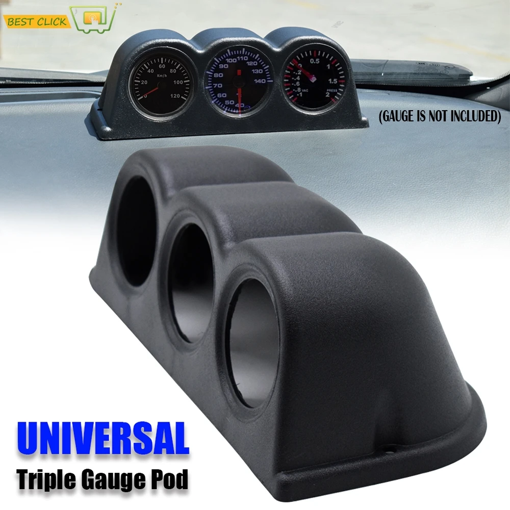 Gauge Pod 52mm 2" Universal Triple 3 Hole Car Mount Holder Meter