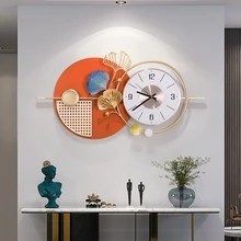 Nordic Fashion Light Luxury Clock Restaurant Living Room Household Quiet Clock Art Atmosphere Modern Simple Wall Hanging Clock