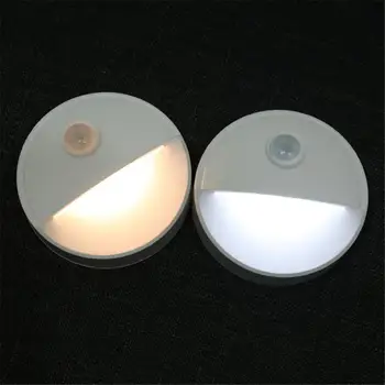 

Half Moon Motion Sensor Night Light LED Light Closet Stair Light Lamps Safe Hallway Bathroom Bedroom Kitchen Lights Dropship