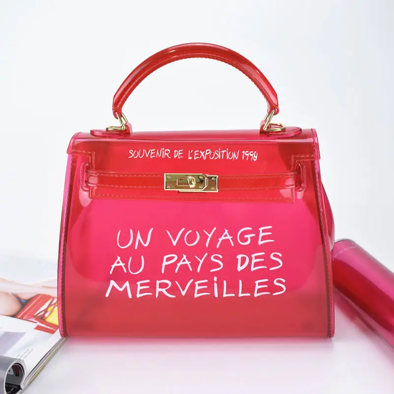 

2020 New Arrival Bag Women's Summer New Style Fashion Korean-style Versatile Shoulder Shoulder Bag/ Hand Bag CHIC Transparent Ge