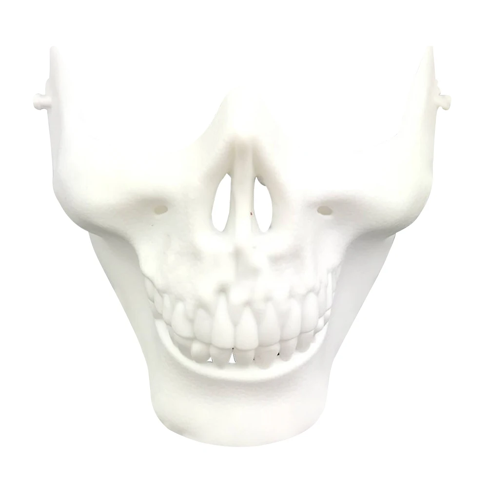D Protective Decorative Halloween Props Mask Cosplay Portable Half Face Movie Party Game Durable Skull Design Costume - Цвет: D