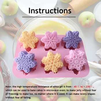 

Flower Shaped Silicone DIY Handmade Soap Candle Cake Mold Supplies 6 Hole Crafts Handmade Soap Mold fast sent wholesale new