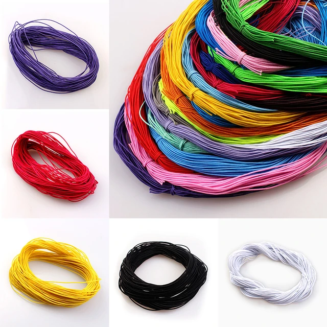 1mm Colorful Rainbow Elastic Cord Braid Bracelet String Elastic