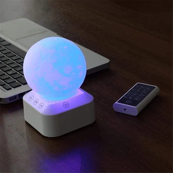 

7 Colors Changing Baby Bedroom Sleep Music Dimmable LED Portable Nursery Lamp Gift Moon Night Light ABS 3D Home Decor