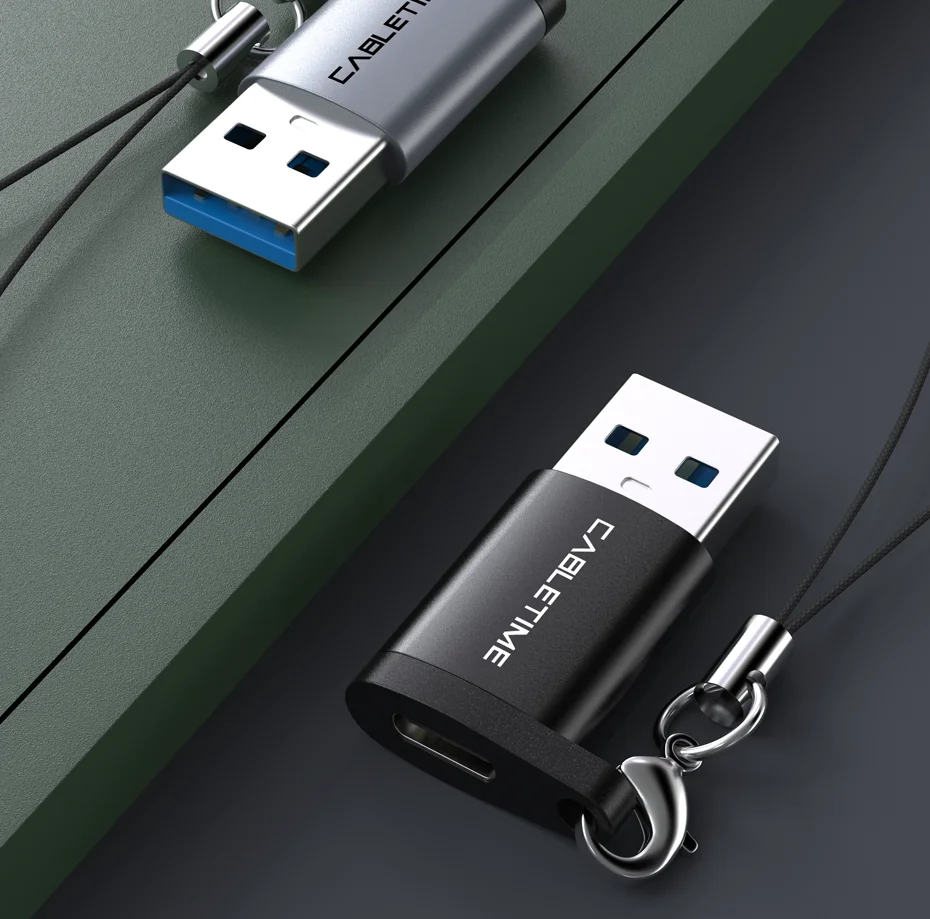 CABLETIME USB 3.0 OTG Adapter USB Typ C zu USB Buchse Konverter für Macbook Pro Air USB3.0 Adapter für Mobiltelefone Laptops – Detail 14