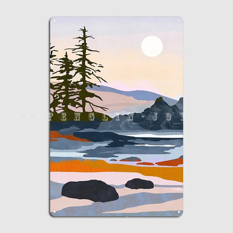 

Металлический плакат в виде долины и Луны для кинотеатра