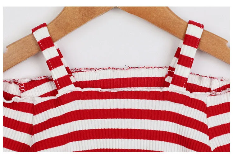 elastic off shoulder summer big girls t-shirt red striped knit children t shirt girl teenage kids tees tops 2018 new  clothing 4 5 6 7 8 9 10 11 12 13 14 15 years teenage little baby girl t-shirt 12 years t shirts for girls (2)