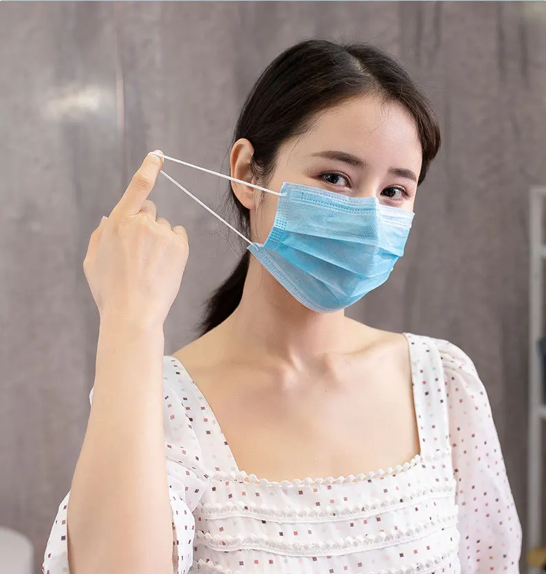 

Disposable Face Masks with Elastic Ear Loop 3 Ply Breathable and Comfortable for Blocking Dust Air Pollution Protection Pack