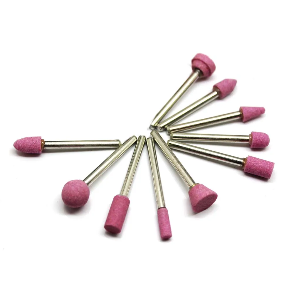 A Set 10 pcs 3.0mm Grinding wheel Polisher Sanding head for Drill Burnish Machine Tool Accessory