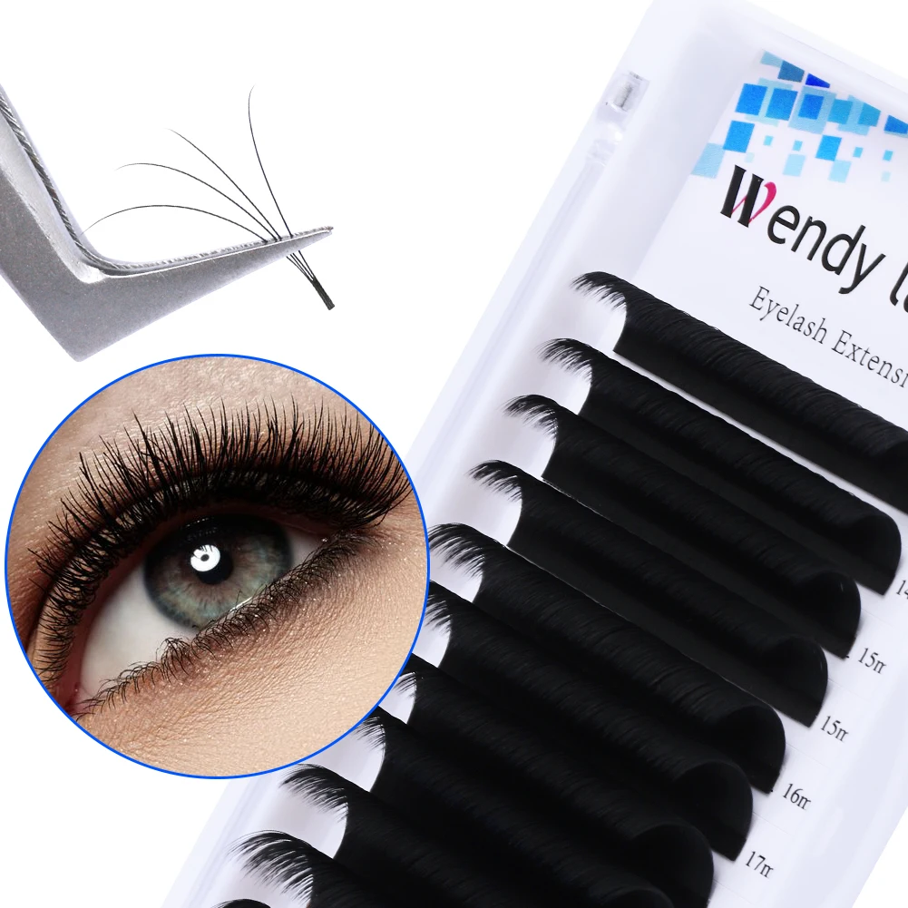 Wendy Lashes 10pcs Wholesale Eyelash Easy Fan Lash Extension Soft Faux Mink Natural Lash Russian Volume Fake Eyelashes Supplies 2