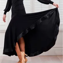 Юбки для бальных танцев для женщин, бальная тренировочная юбка для фламенко, танго, танцевальный костюм, вальс, юбки, испанское платье, Одежда для танцев