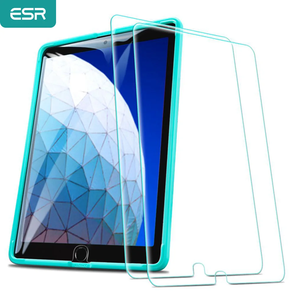 

1PC/2PCS ESR Screen Protector for iPad 7 2019/Air 3/iPad Pro 10.5 Tempered Glass 9H Anti-Scratch Glass Film for iPad 7th Gen