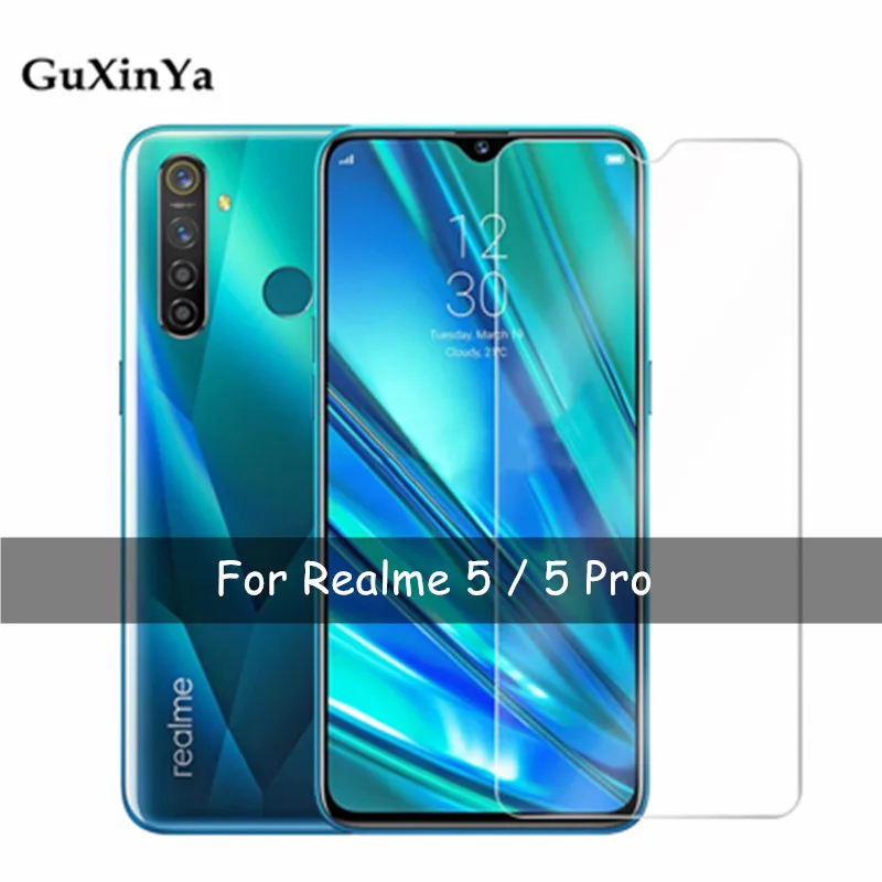 

2pcs Tempered Glass Realme 5 Pro Screen Protector 9H Glass For OPPO Realme 5/ Realme 5 Pro Anti-scrath Protective Glass Realme 5