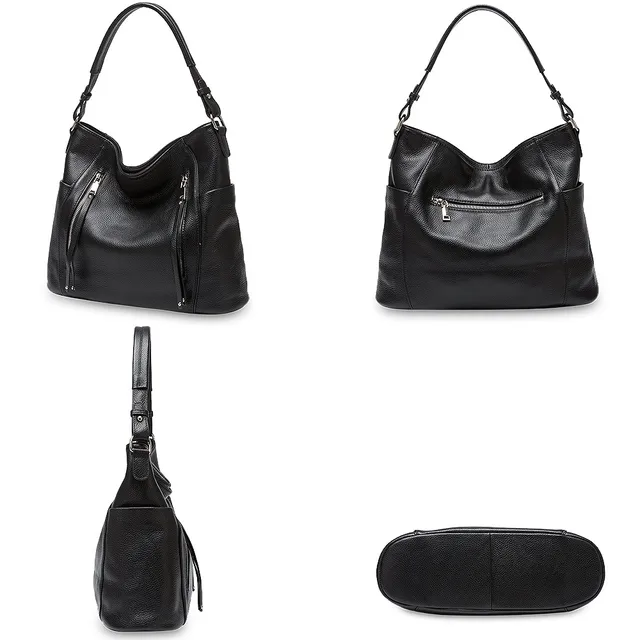 ZENCY New Arrival Daily Handbag Luxury Genuine Leather Bag for Women Shoulder Tote Crossbody Hobo Zipper Pocket Charming Female 4