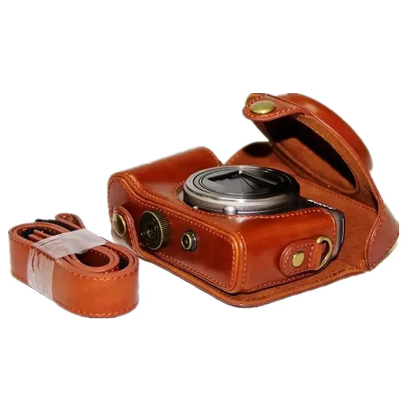 PU Камера кожаный чехол Обложка для sony DSC-HX60 DSC-HX50V HX60 HX50V HX30 сумка-чехол для камеры с плечевым ремнем