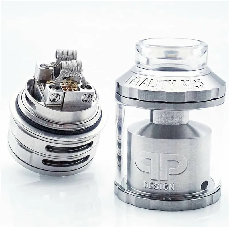 Новейший QP Designs Fatality M25 RTA бак 25 мм диаметр 5 мл емкость двойная одинарная катушка