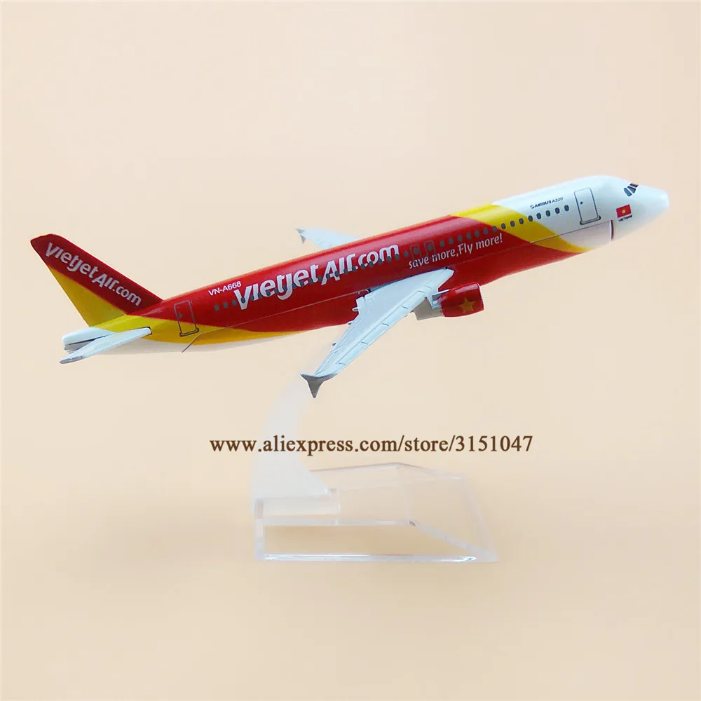 16 см Air Vietnam Viethet A320 аэробус 320 авиалинии металлический фотосамолет|Статуэтки и