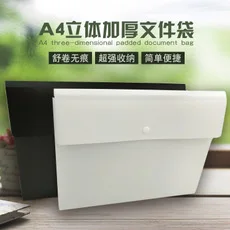 Release Buckle Type A4 Hand File Holder 13 Lattice Plastic Folder Students Test Paper fen lei jia Support Customization